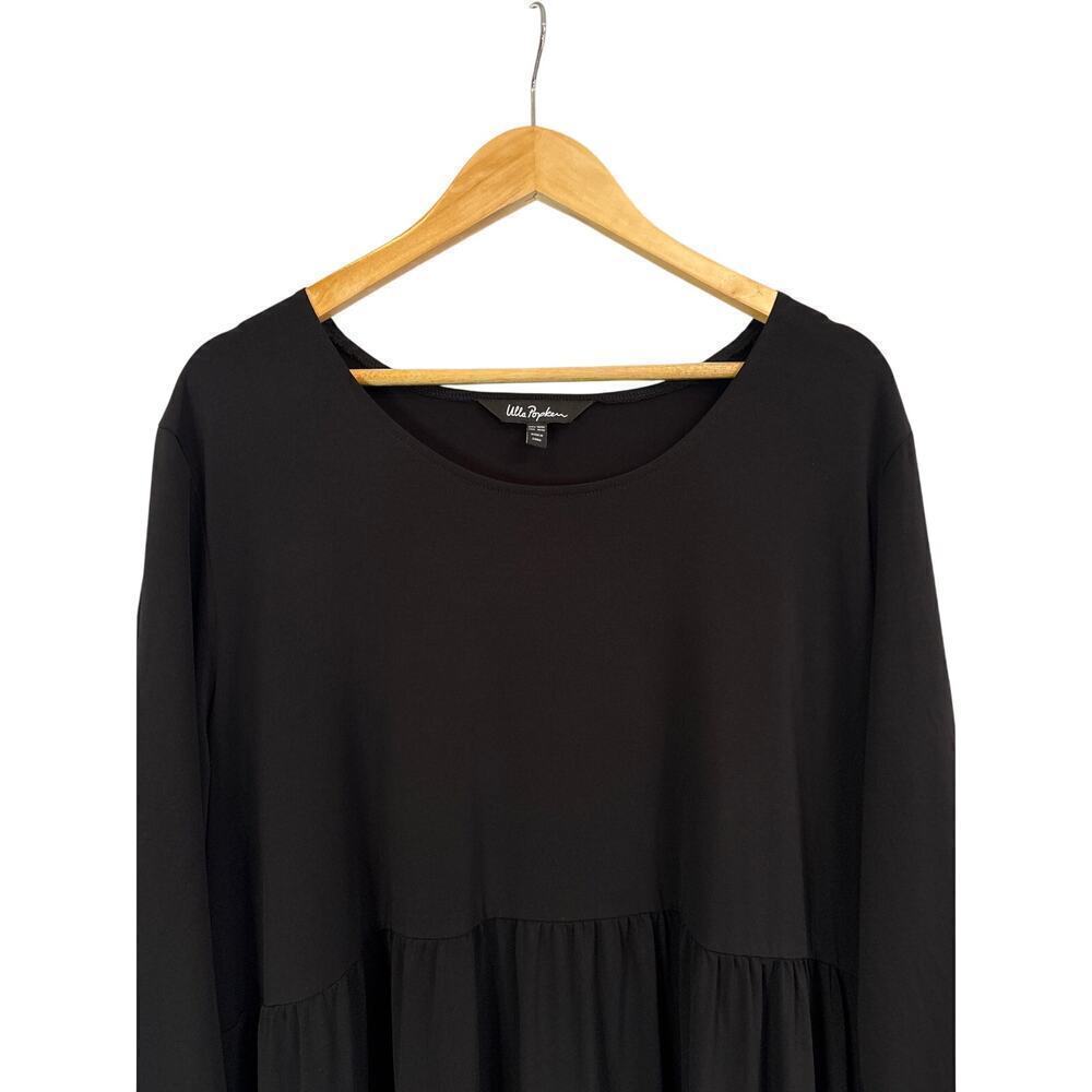 Women’s Ulla Popken Size 20/22 Black 3 Quarter Length Sleeve Maxi Dress.